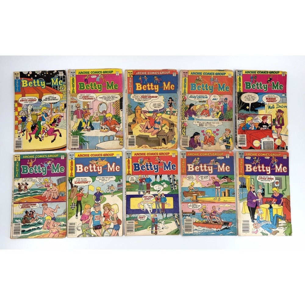 Lot of 15 Betty and Me Archie Comics Bronze Age #98-139 Mixed Condition Vintage